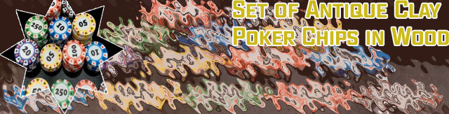 Antique clay poker chips