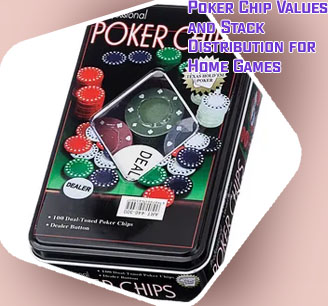 Values of poker chips